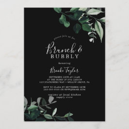 Emerald Greenery | Black Brunch en Bubble Kaart