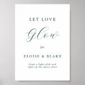 Emerald Greenery  Botanical Laat Liefde Glow Poster (Voorkant)