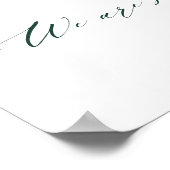 Emerald Greenery  Botanische bruiloft Welkom Poster (Hoek)