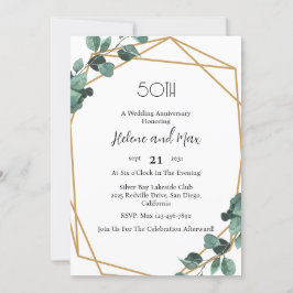 Emerald Greenery bruiloft Jubileum Uitnodigingen