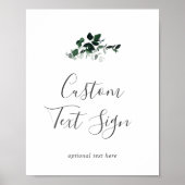 Emerald Greenery Cards & Gifts Op Maat Gemaakte Te Poster (Voorkant)