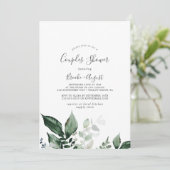 Emerald Greenery Couples Shower Kaart (Staand voorkant)