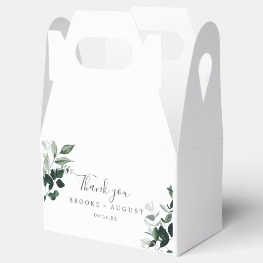 Emerald Greenery Dank je Bedankdoosjes (Geopend)