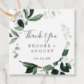 Emerald Greenery Dank je Bedankjes Labels (Voorkant)