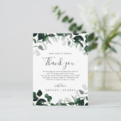 Emerald Greenery Dank je wel Kaart (Staand voorkant)