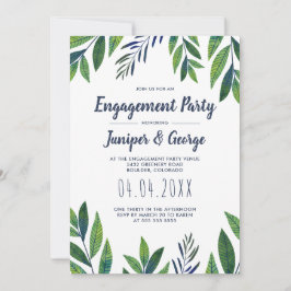 Emerald Greenery Engagement Party Kaart