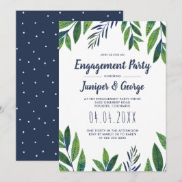 Emerald Greenery Engagement Party Kaart