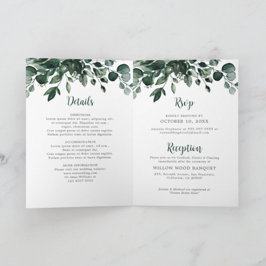 Emerald Greenery Eucalyptus Botanical Wedding (Binnen)