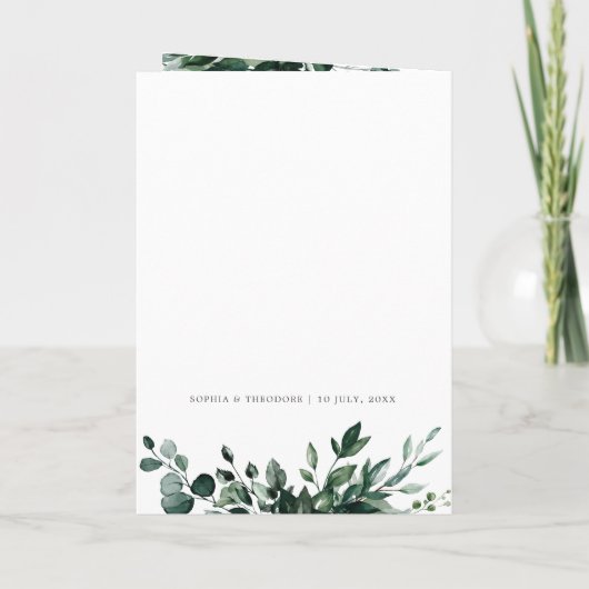 Emerald Greenery Eucalyptus Botanical Wedding (Achterkant)