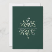 Emerald Greenery Eucalyptus Botanical Wedding Kaart (Achterkant)