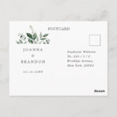 Emerald Greenery Eucalyptus Botanical Wedding RSVP Briefkaart (Achterkant)