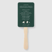 Emerald Greenery Eucalyptus Floral Wedding Program Handwaaier (Achterkant)