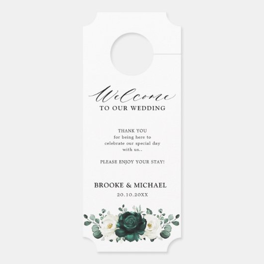 Emerald Greenery Eucalyptus Stoor de deur niet Deurhanger (Achterkant)