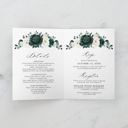 Emerald Greenery Eucalyptus White Floral Wedding (Binnen)