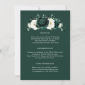 Emerald Greenery Eucalyptus White Floral Wedding Kaart (Achterkant)