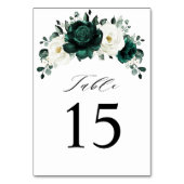 Emerald Greenery Eucalyptus White Floral Wedding Kaart (Achterkant)