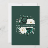 Emerald Greenery Eucalyptus White Floral Wedding Kaart (Achterkant)