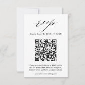 Emerald Greenery Eucalyptus White Floral Wedding R RSVP Kaartje (Voorkant)