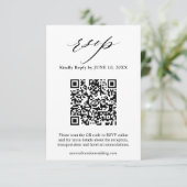 Emerald Greenery Eucalyptus White Floral Wedding R RSVP Kaartje (Staand voorkant)