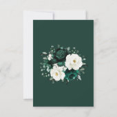 Emerald Greenery Eucalyptus White Floral Wedding R RSVP Kaartje (Achterkant)