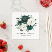 Emerald Greenery Eucalyptus White Floral Wedding Servet (Insitu)