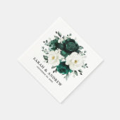 Emerald Greenery Eucalyptus White Floral Wedding Servet (Hoek)