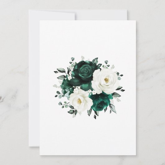 Emerald Greenery Eucalyptus White Vrijgezellenfees Kaart (Achterkant)
