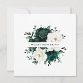 Emerald Greenery Eucalyptus White Vrijgezellenfees Kaart (Achterkant)