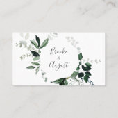 Emerald Greenery Flat Wedding Plaatskaartje (Achterkant)