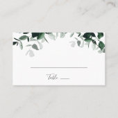 Emerald Greenery Flat Wedding Plaatskaartje (Voorkant)