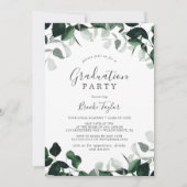 Emerald Greenery Graduation Party Kaart (Voorkant)