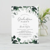 Emerald Greenery Graduation Party Kaart (Staand voorkant)