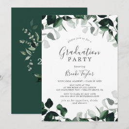 Emerald Greenery Graduation Party Kaart