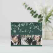 Emerald Greenery Green 3 Foto Hartelijk dank Brief Briefkaart (Staand voorkant)