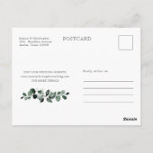 Emerald Greenery Green Eucalyptus Save the date Briefkaart (Achterkant)