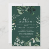 Emerald Greenery | Green Let's Celebrate Kaart (Voorkant)