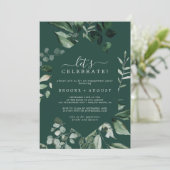 Emerald Greenery | Green Let's Celebrate Kaart (Staand voorkant)