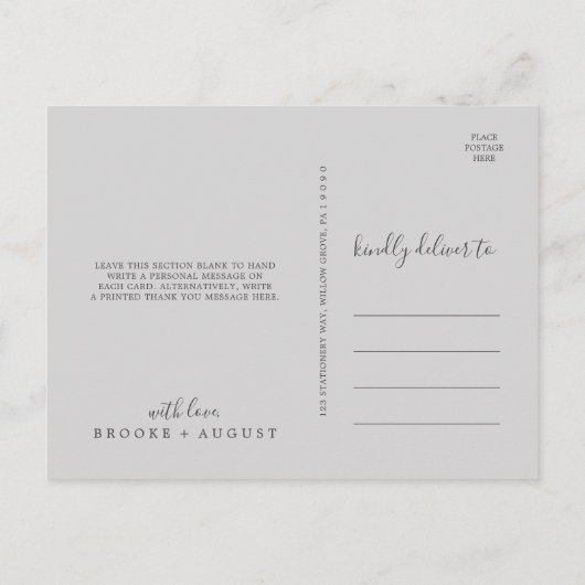 Emerald Greenery | Grijs 3 Foto: Dank u Briefkaart (Achterkant)