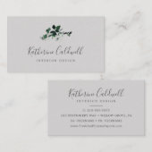 Emerald Greenery | Grijze Visitekaartje (Voorkant / Achterkant)