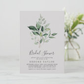 Emerald Greenery | Grijze Vrijgezellenfeest Kaart (Staand voorkant)