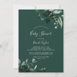 Emerald Greenery | Groen Baby shower Kaart