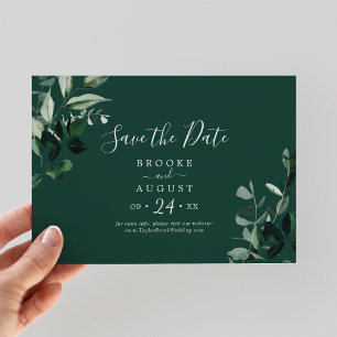 Emerald Greenery Groen horizontaal Save The Date