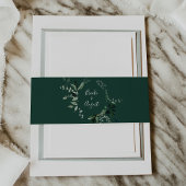 Emerald Greenery | Groen huwelijk Uitnodigingen Wikkel