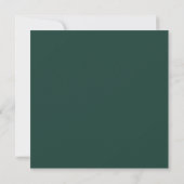 Emerald Greenery | Groene vierkant huwelijk Kaart (Achterkant)