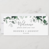 Emerald Greenery Hanging Seating Chart Header (Achterkant)