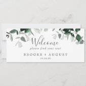 Emerald Greenery Hanging Seating Chart Header (Voorkant)
