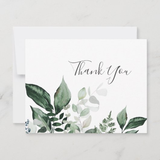 Emerald Greenery - Hartelijk dank Bedankkaart (Voorkant)