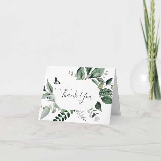 Emerald Greenery - Hartelijk dank Bedankkaart (Voorkant)