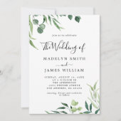 Emerald Greenery Het huwelijk van Kaart (Voorkant)