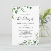 Emerald Greenery Het huwelijk van Kaart (Staand voorkant)